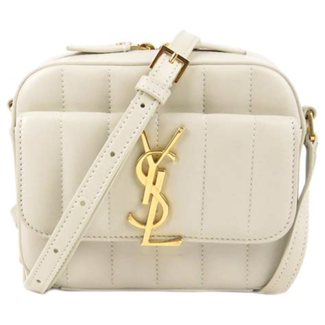 cream ysl bag